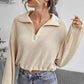 Waffle Cropped Sweater